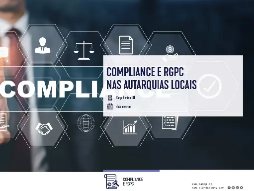 COMPLIANCE E RGPC NAS AUTARQUIAS LOCAIS